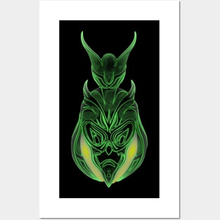 Green Devil Mask Posters and Art